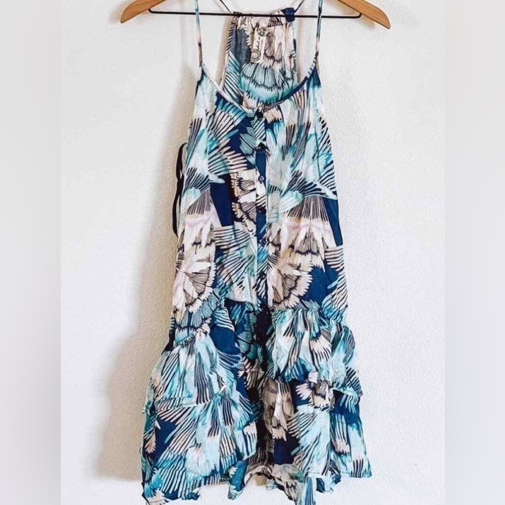 Free People Boho Midi Spring Patterned Racerback … - image 1